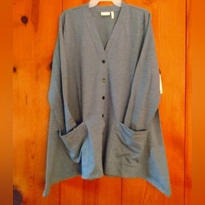 LOGO French Terry VNeck Cardi